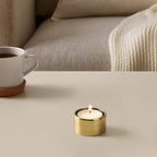 Ikea Metal Tealight Holder, (Gold, 3 cm, 1 )
