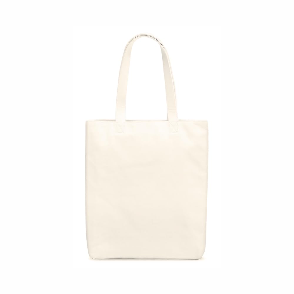 Roundsun Eco Friendly Reusable Plain Canvas Tote Bags 300 GSM Cloth Ideal For Craft Work Painting Embroidery Block/Screen Printing & DTF Sticker 16 Height 14 Width(Plain Bag Open Closure)