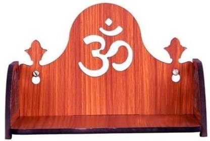 HOMEWEY DECOR Wooden Home Temple Handcrafted Support Heavy Idols Luxurious Finish Pooja Mandir for Home and Office Wall Mount for Pooja Room (temple0102-04DM-24)