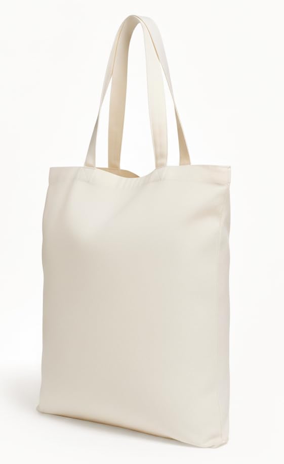 Eco-Friendly Natural Cotton Tote Bag for Women, Lightweight & Reusable for Shopping, Gifts & Daily Use (3, Natural, Medium)