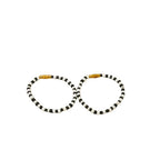Unisex Adult Baby Evil Eye Protection Beads Bracelet (Handcrafted) – Black & White, Pack of 4 (0-3 Years)
