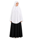 Aaraish White Namaz Makhna with Front Zip for Women | Soft Lightweight Prayer Wear | Full Coverage Salah Dress for Hajj, Umrah & Daily Prayer