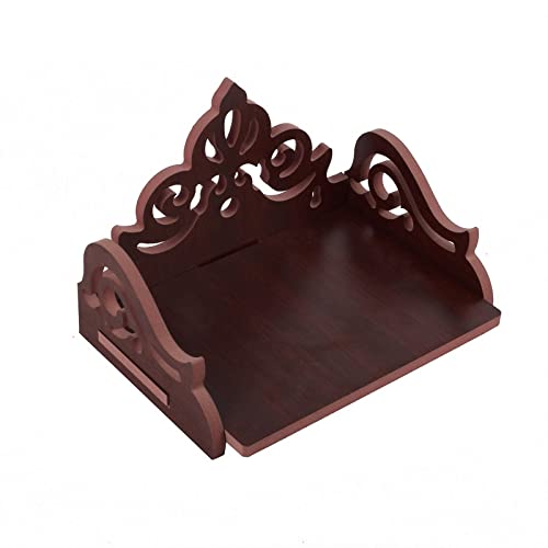 Lexical Wooden Readymade Wall Hanging Puja Temple for Home God Stand for Pooja Room Mandir Wood Devghar Stand for Office and Shop Lexical-503