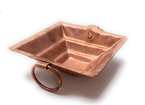 Chircrafts Copper Hawan Kund for Puja at Home,Mandir Temple (Large) 7x7 inches