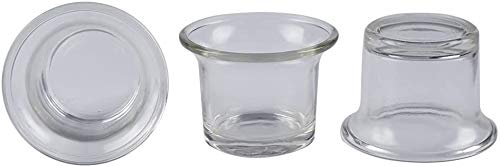 FYUGO Tea Light Glass Candle Holder and Clear Glass Holders Ideal for Diwali Gifts for Family and Friends | Christmas Decor | Home Decoration | New Year Party | DIY Crafts (Set of 6)