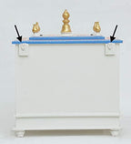 Jodhpur Handicrafts Wooden Home Temple Mandir Big Size Temple with Door Pooja Stand Wall Mount Mandap Devghar Size LXBXH 20X12x24 Inch