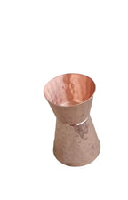 STREET MART Pure Brass Peg Measure Cup, Double-Sided 30ml/60ml, Bar Tool peetal Jigger Engraved Design (2, Copper Hammered)