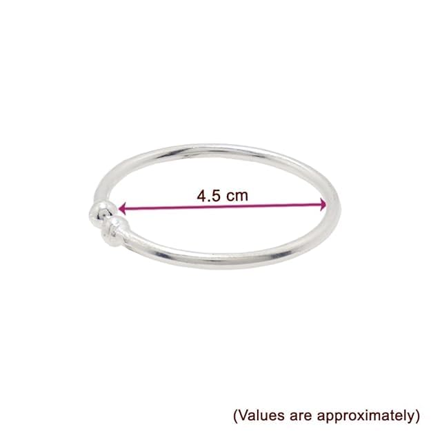 MOONPLUS Sterling Silver Baby Kada Anklet | Adjustable Payal for Girl and Boy Infant | Newborn Baby anklet | 0 to 6 month