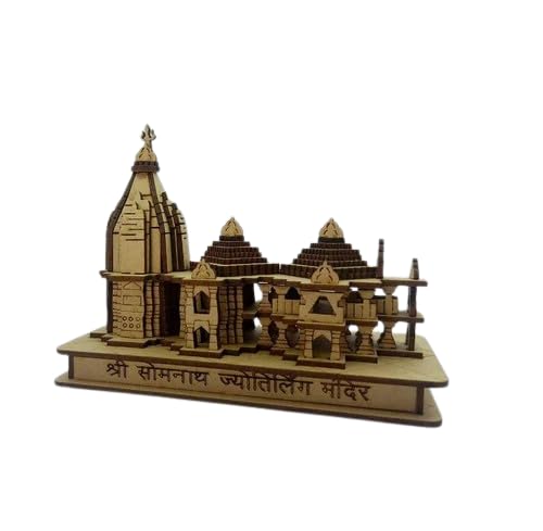 Shree Somnath Jyotirlinga Mandir 3D Model Sacred Replica of The First Jyotirlinga Temple, Spiritual Home Decor & Devotional Gift