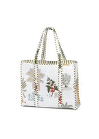Yda fashion Quilted Cotton Tote Bag for Women & Men, 3 Layer Shopping Bag, Printed Reusable Grocery Tote, Lightweight Multipurpose Shoulder Handbag for Daily Use