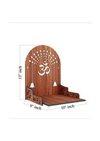 SSI Wooden Mandir for Pooja Home Decoration Wall Mounten Beautiful Temple