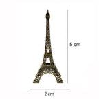 Mini Golden Eiffel Tower Showpiece Paris Souvenir with White Display Box Home Office Table Decor, 5 CM, Pack of 1