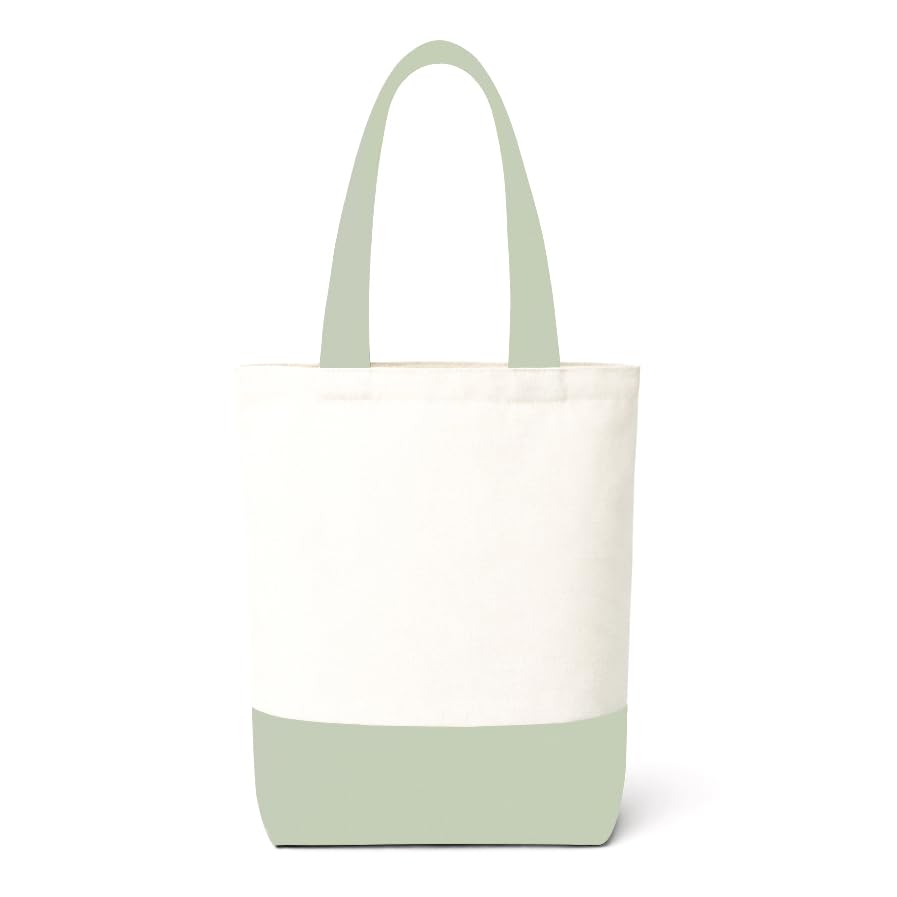 ECOCARRY Cotton Tote Bag for Women | Stylish Floral Printed Canvas Shoulder Handbag | Casual Ladies Tote for College, Office, Daily Use, Shopping, Travel & Beach (Light Green)