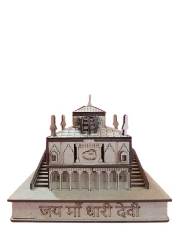 3D Wooden Model of Maa Dhari Devi Temple, Uttarakhand | Multi-Format for 3D Printing, Display & Virtual use Home Office Decorations and car Dashboard