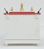 Jodhpur Handicrafts Home Temple, Pooja Mandap Mandir for e Big Size Temple for Home with Door Pooja Stand for Home Wall Mount Size LXBXH 20X12X24 Inch