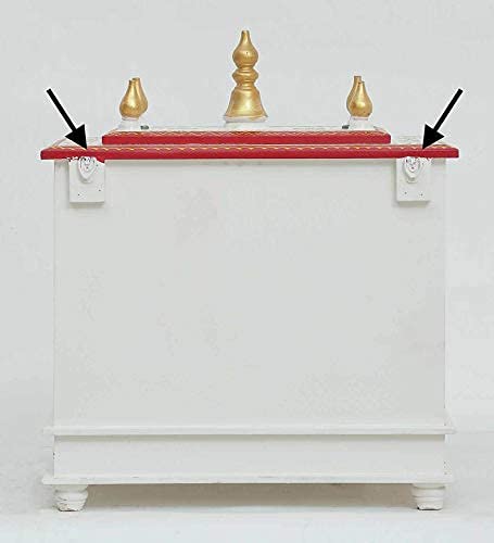 Jodhpur Handicrafts Home Temple, Pooja Mandap Mandir for e Big Size Temple for Home with Door Pooja Stand for Home Wall Mount Size LXBXH 20X12X24 Inch