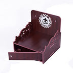 Lexical Wooden Readymade Wall Hanging Puja Temple for Home God Stand for Pooja Room Mandir Wood Devghar Stand for Office and Shop Lexical-511