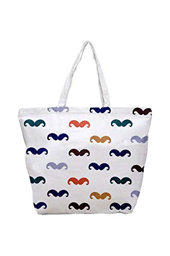 JEH BAGS Cotton Jute Shoulder Bag|Folding Button Bag|Printed Tote Shopping Bags|Market Travel large Bag - 52 x 2 x 45.5 cm