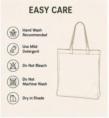 Cotton Canvas Tote Bag, Natural, 100% Cotton, Large, Shopping & Daily Use, Single Compartment, Printed, 330 GSM (Floral Design – Choose Joy)