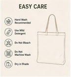 Cotton Canvas Tote Bag, Natural, 100% Cotton, Large, Shopping & Daily Use, Single Compartment, Printed, 330 GSM (Floral Design – Choose Joy)