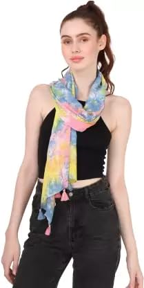 PALATT Cotton Scarf for Women | Lightweight Summer Stole for Women | Soft Breathable Ladies Scarf | Size 70 x 180 cm