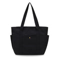 Kraptick Canvas Tote Bags, Stylish Shoulder Tote Bag Everyday Use For Women, Sylish Compact Tote Bag Perfect for Shopping (Black)