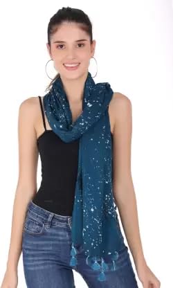 PALATT Cotton Scarf for Women | Lightweight Summer Stole for Women | Soft Breathable Ladies Scarf | Size 70 x 180 cm