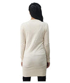 HAUTEMODA Woollen Regular Tops - Navy (Cream, Medium)