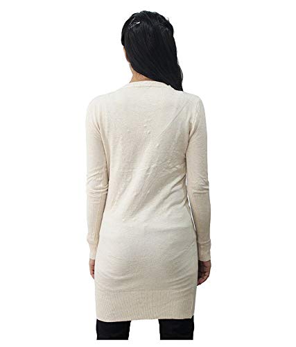 HAUTEMODA Woollen Regular Tops - Navy (Cream, Medium)