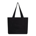 Premium plain black canvas tote bags for women | Shopping beach collage street bag for ladies with zip closer (1)