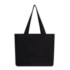 Premium plain black canvas tote bags for women | Shopping beach collage street bag for ladies with zip closer (1)
