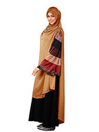 Mehar Hijab's Muslim Modest Women's Stylish Poly Cotton Solid Hijab ULEMA (Gold, Large)