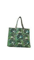 HOUSE OF GULAB Tote Bag with Long Handler & Inside Pocket (Dark Green)