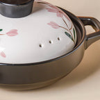 Sakura Shallow White Cooking Pot Nestasia