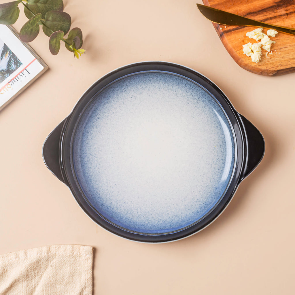 Ombre Blue and White Baking Plate 7.5 Inch Nestasia