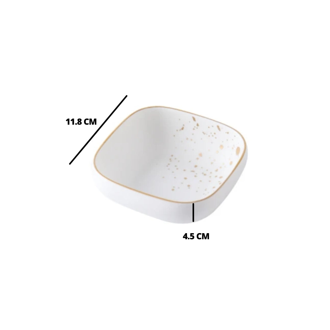 Cara White Square Serving Bowl Nestasia