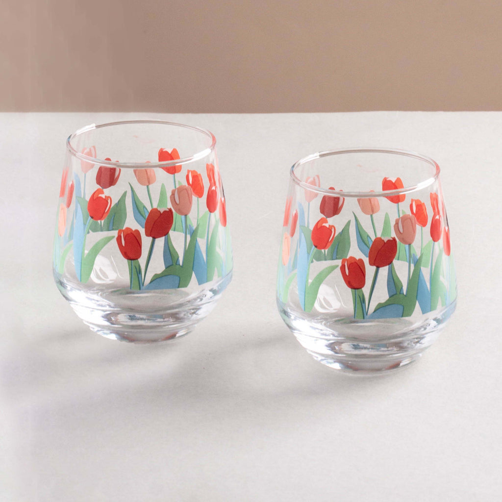 Tulip Glass Set of 2 Nestasia