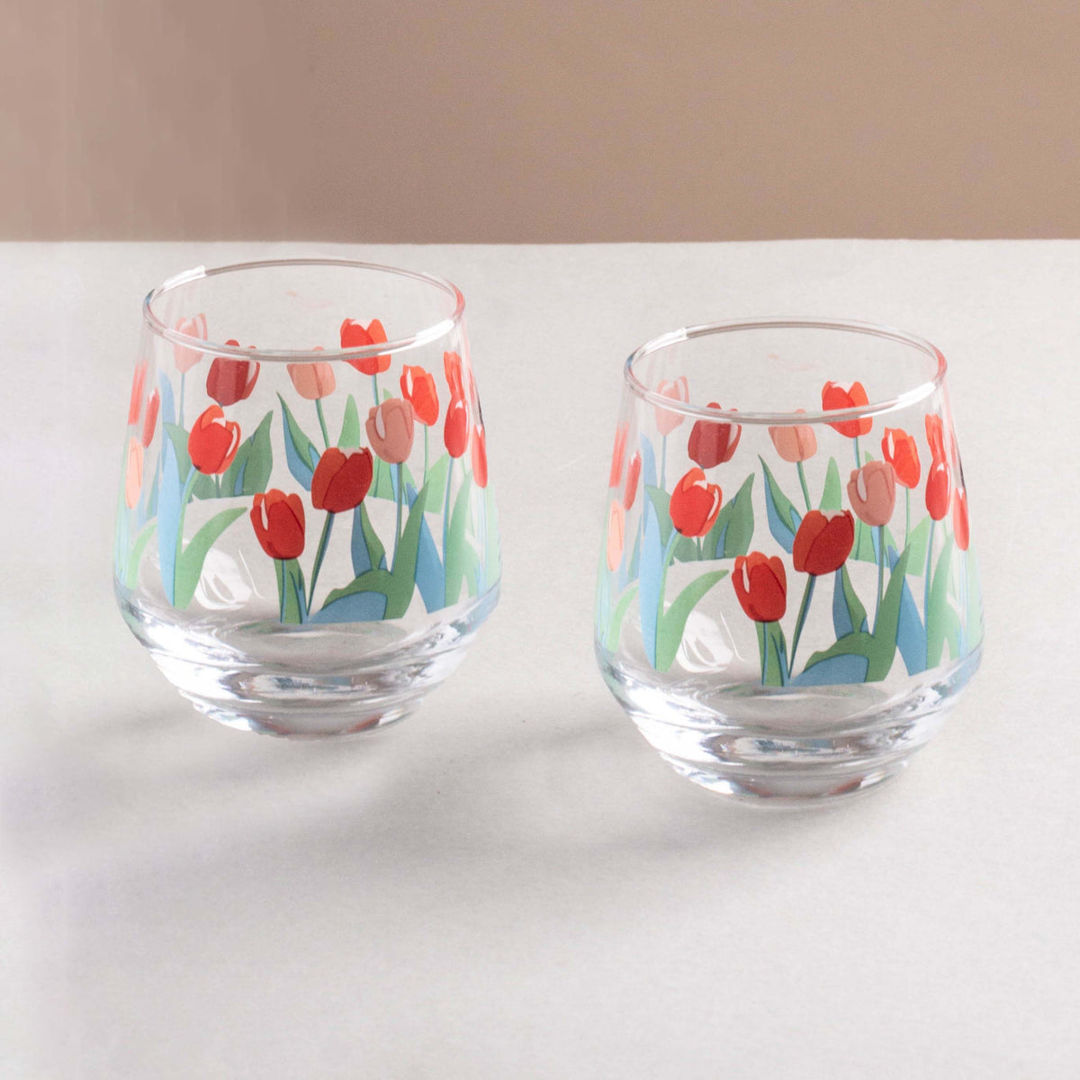 Tulip Glass Set of 2 Nestasia