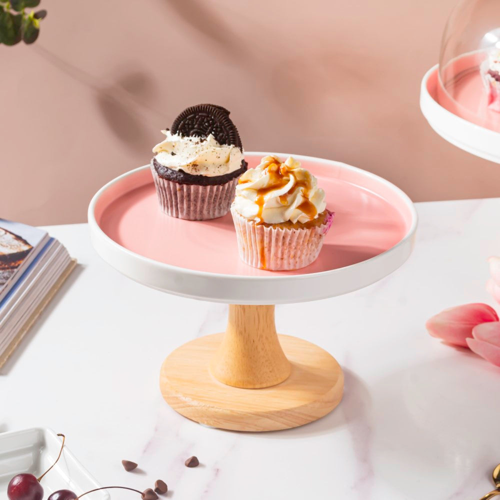 Cake Stand Pink 7.5 Inch Nestasia