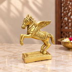 Brass Flying Horse Statue (4.3 Inch) Vedansh Craft