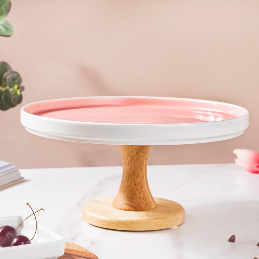 Cake Stand Pink 9.5 Inch Nestasia