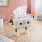 3D Cartoon Robot Tissue Box Green Nestasia