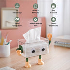 3D Cartoon Robot Tissue Box Green Nestasia