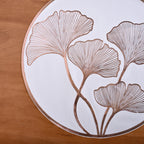 3D Ginkgo Rose Gold Dining Table Mat Set Of 6 Nestasia