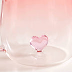 3D Pink Heart Ombre Mug Set Of 2 450ml Nestasia