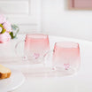 3D Pink Heart Ombre Mug Set Of 2 450ml Nestasia