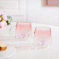 3D Pink Heart Ombre Mug Set Of 2 450ml Nestasia