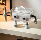 3D Robot Design Tissue Box Blue Nestasia