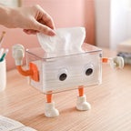 3D Cartoon Robot Tissue Box Orange Nestasia