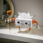 3D Cartoon Robot Tissue Box Orange Nestasia